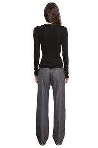 Fluid Silk Rib Essential U in Black