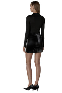 Lurex Jersey Slash Top in Phantom
