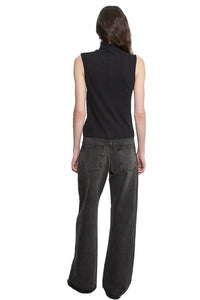 Cashmere Jersey Shell in Black