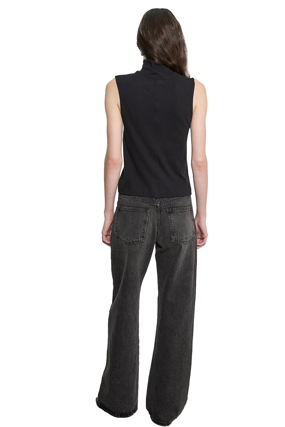 Cashmere Jersey Shell in Black