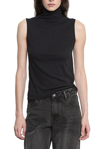 Cashmere Jersey Shell in Black
