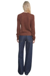 Cashmere Easy Long Sleeve Crew in Nutmeg