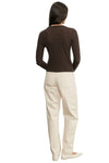 Cashmere New Classic Long Sleeve Crew in Dark Brown