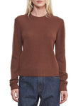 Cashmere Easy Long Sleeve Crew in Nutmeg