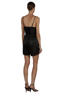 Satin Bias Cami in Black