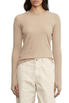 Cashmere New Classic Long Sleeve Crew in Khaki
