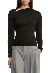 Fluid Jersey Slash Top in Black
