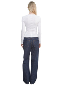 Supima New Classic Long Sleeve Tee in White