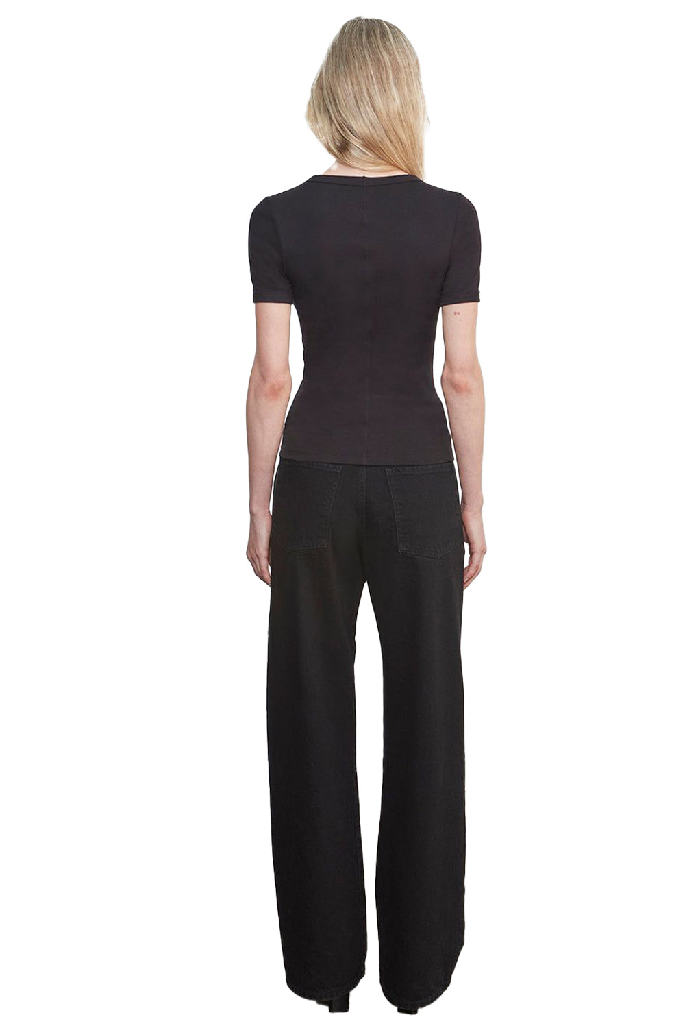 Supima Cotton New Classic Short Sleeve Tee in Black