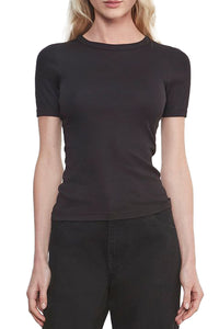 Supima Cotton New Classic Short Sleeve Tee in Black