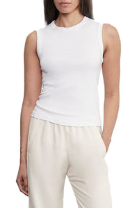 Supima Cotton New Classic Sleeveless Tee in White