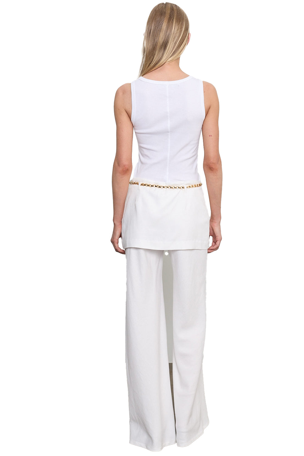 Supima Cotton Scoop Tank in White