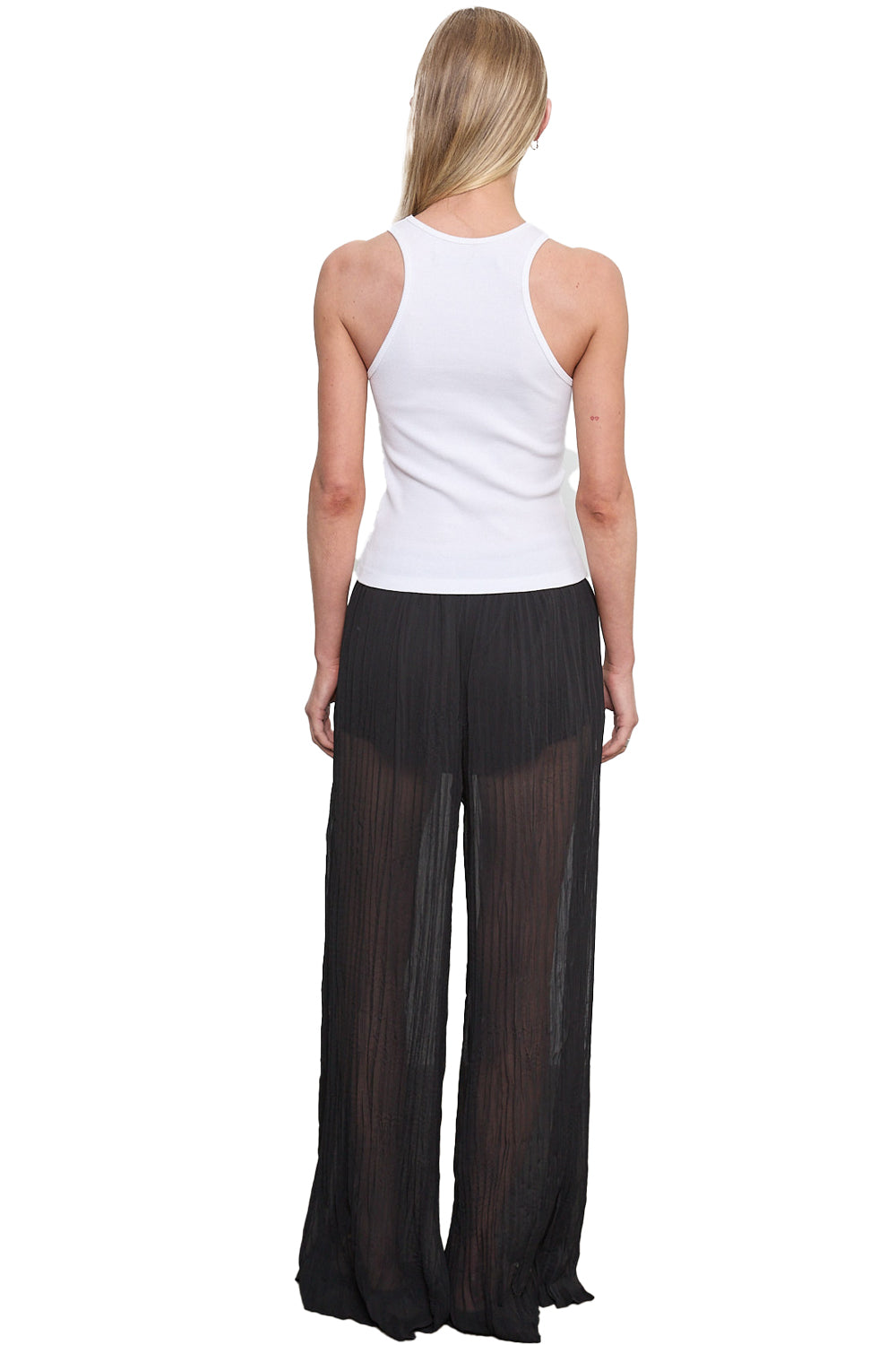 Cotton Rib Boy Tank in White