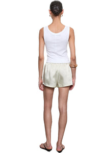 Supima Baby Rib Tank in White