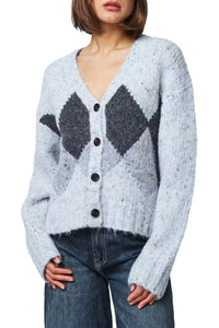 Etta Cardigan in Cloudy Argyle