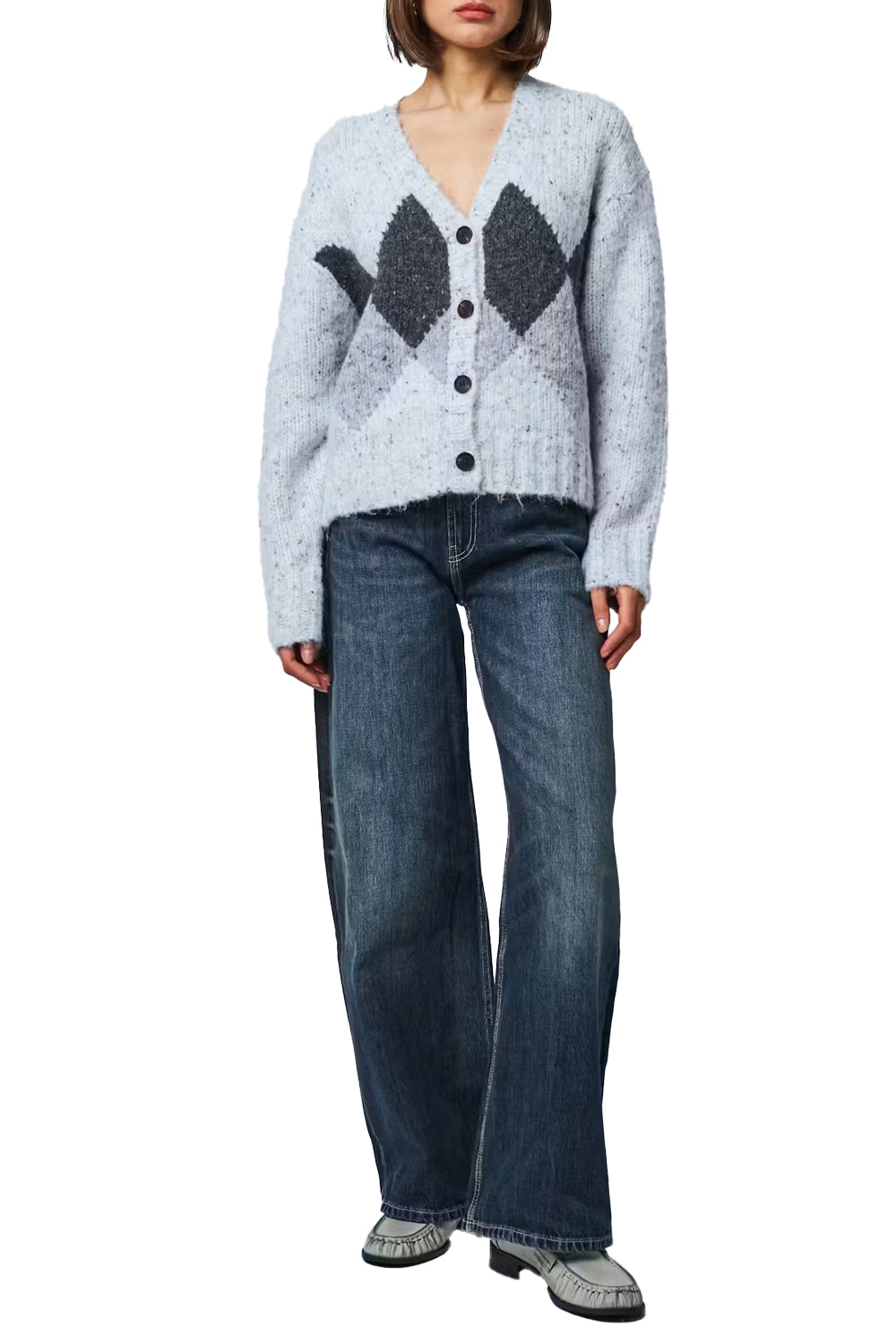 Etta Cardigan in Cloudy Argyle
