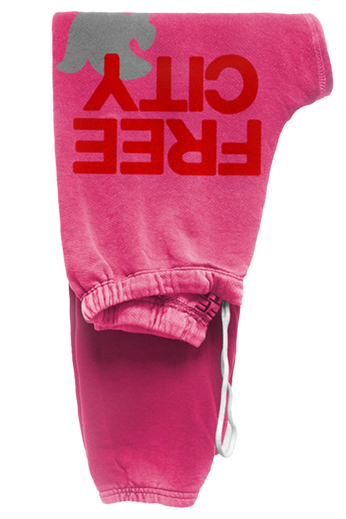 FREECITY Large Sweatpant in Pink Plant Silver