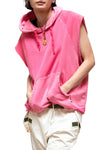 ARTISTSWANTED CUTOFF SUPERYUMM BIGGY Hoodie in Pinkplant