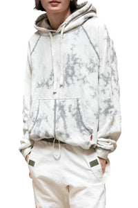 Super Bleachout Big Hoodie in White Storm