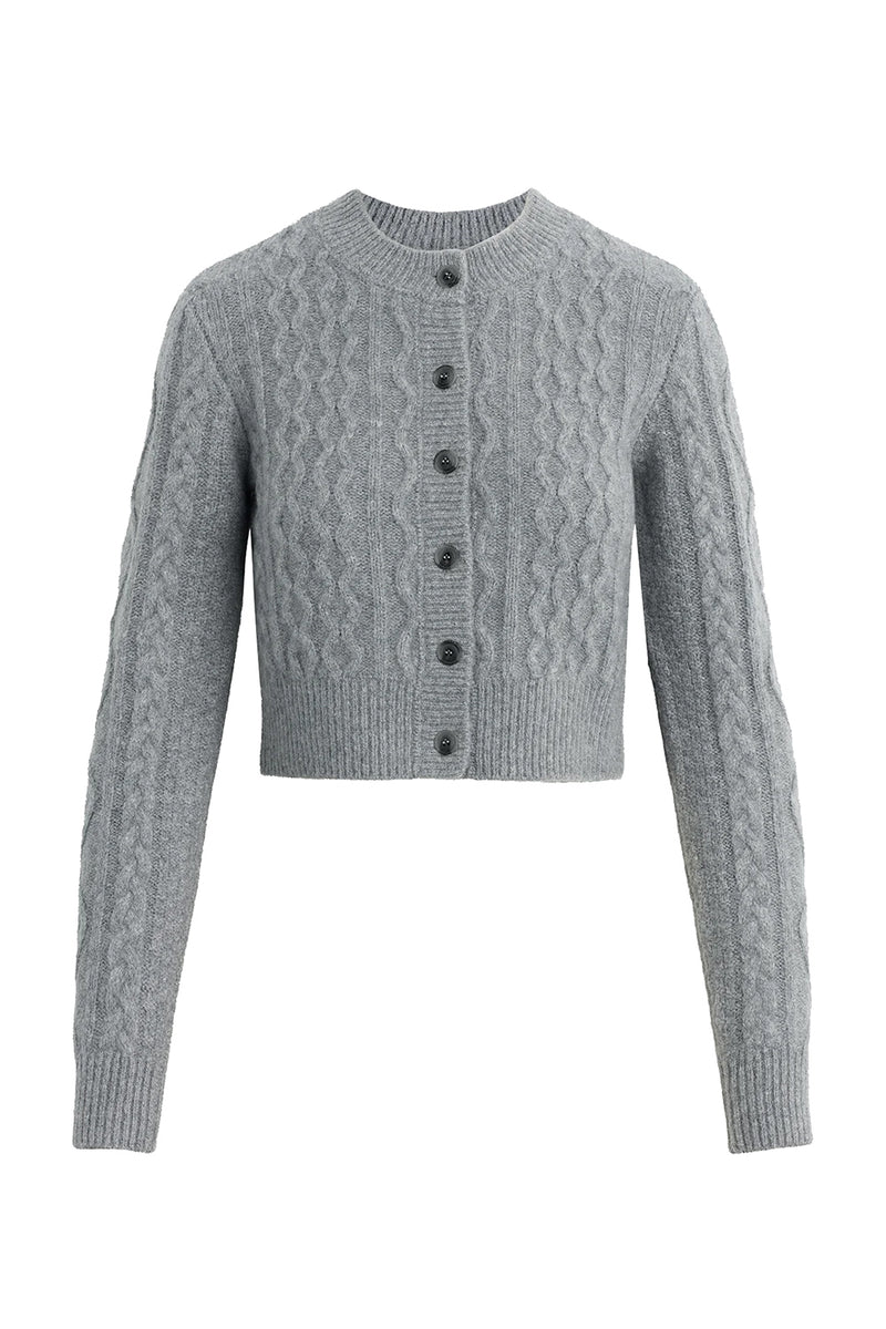 The Eleanor Cardigan in Heather Grey