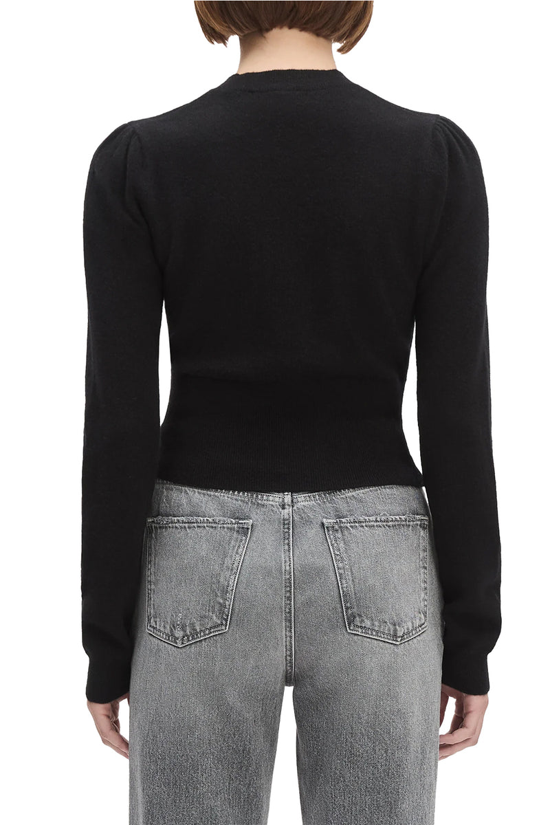 The Elena Long Sleeve Top in Black