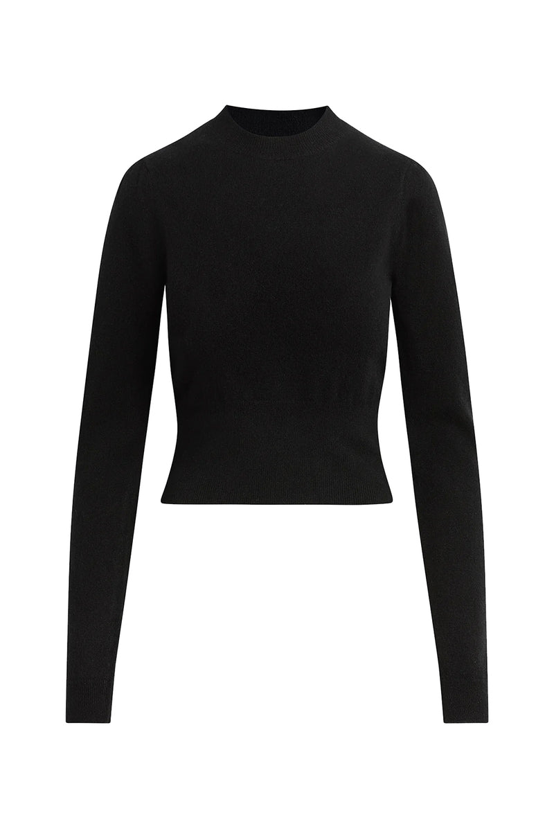 The Elena Long Sleeve Top in Black