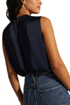 The Sleeveless Date Blouse in Navy