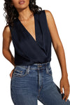 The Sleeveless Date Blouse in Navy