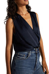 The Sleeveless Date Blouse in Navy
