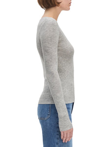 The Take It Easy Long Sleeve Top in Heather Grey