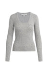The Take It Easy Long Sleeve Top in Heather Grey