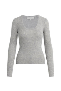 The Take It Easy Long Sleeve Top in Heather Grey