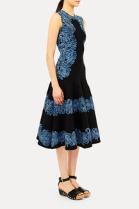 Iona Sleeveless Jacquard Knit Dress in Ocean
