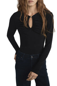 The Keyhole Top in Black