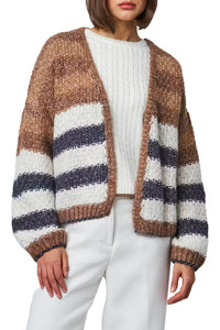Felicity Cardigan in Biscotti Stripe