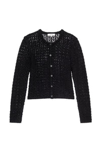 The Open Knit Cardi in Black