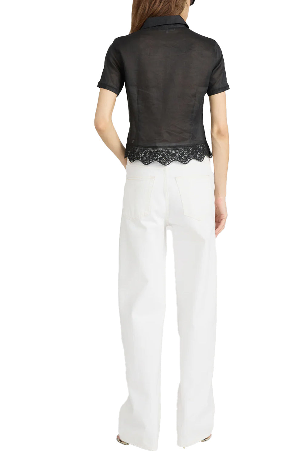 The Embroidered Seaside Shirt in Black