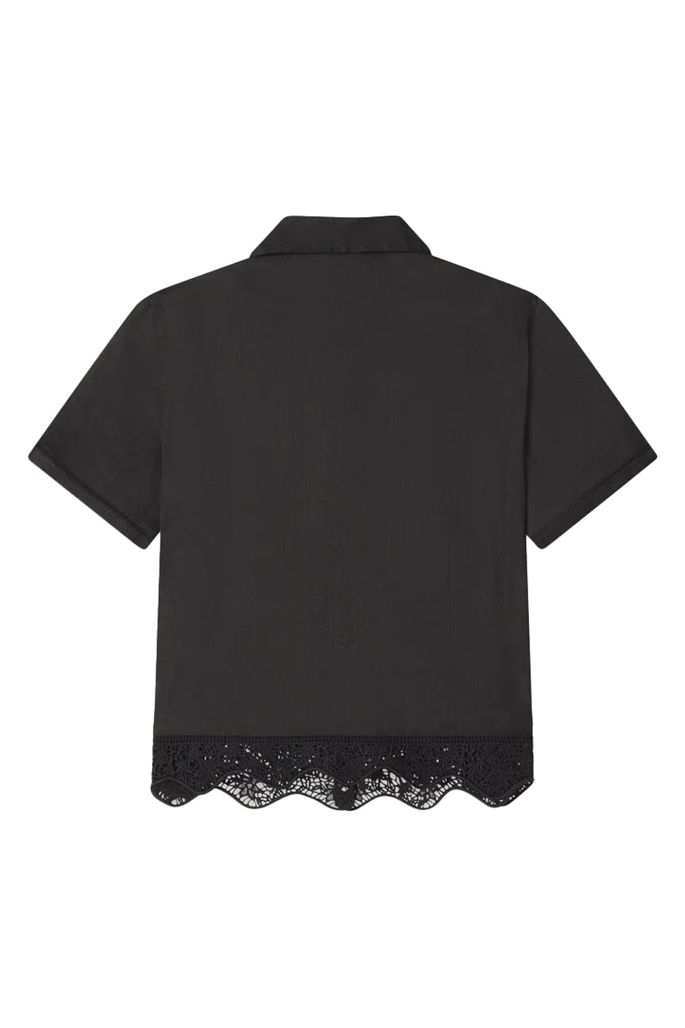 The Embroidered Seaside Shirt in Black