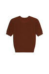 The Cashmere Pointelle Cardi in Chestnut
