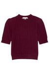 The Chain Pointelle Sweater in Cabernet