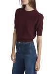 The Chain Pointelle Sweater in Cabernet