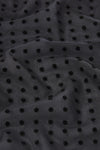 The Mesh Polka Dot Top in Black