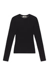 The Mesh Polka Dot Top in Black
