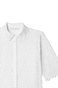 The Petal Eyelet Shirt in White