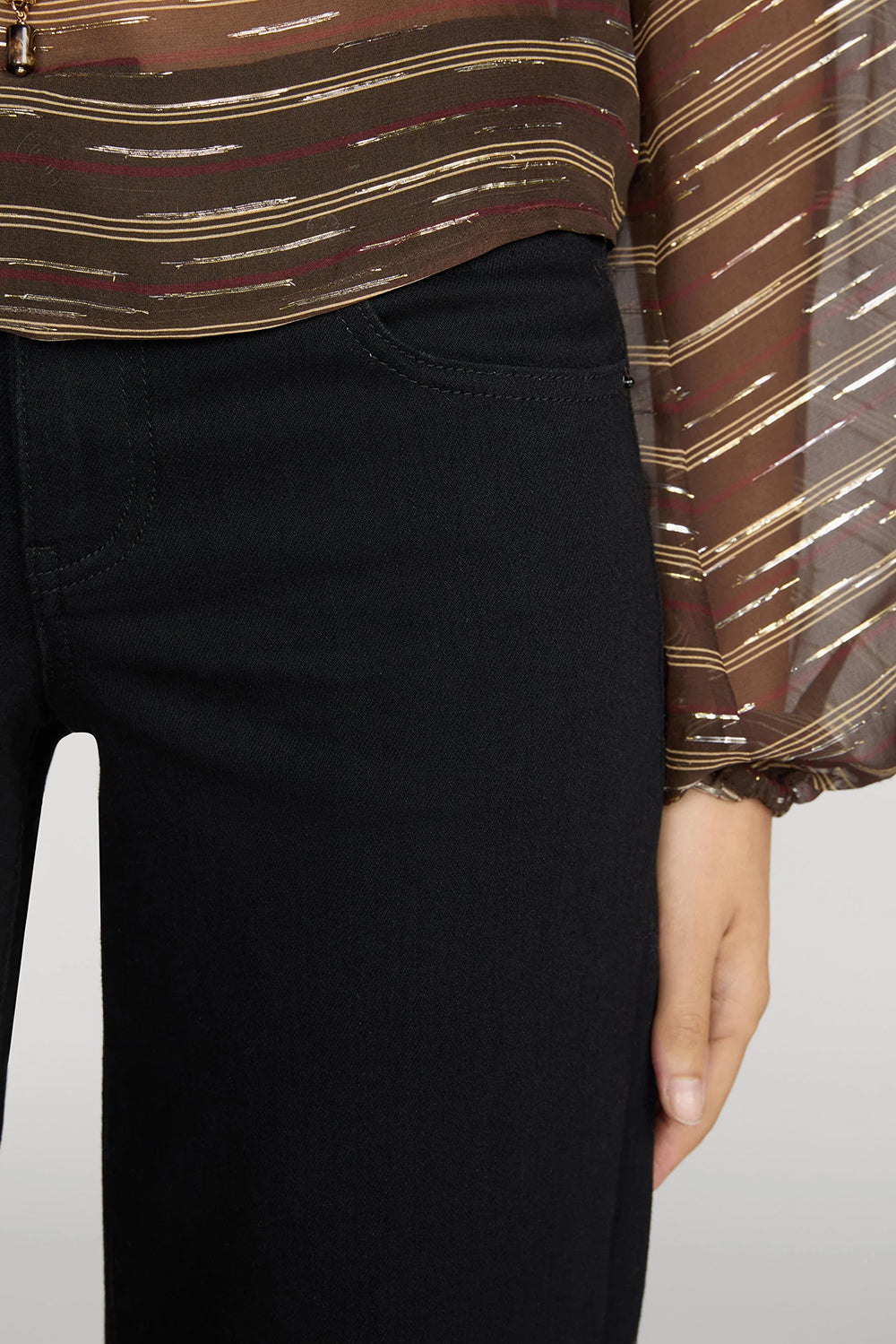 Low Rise Le Slim Palazzo in Black
