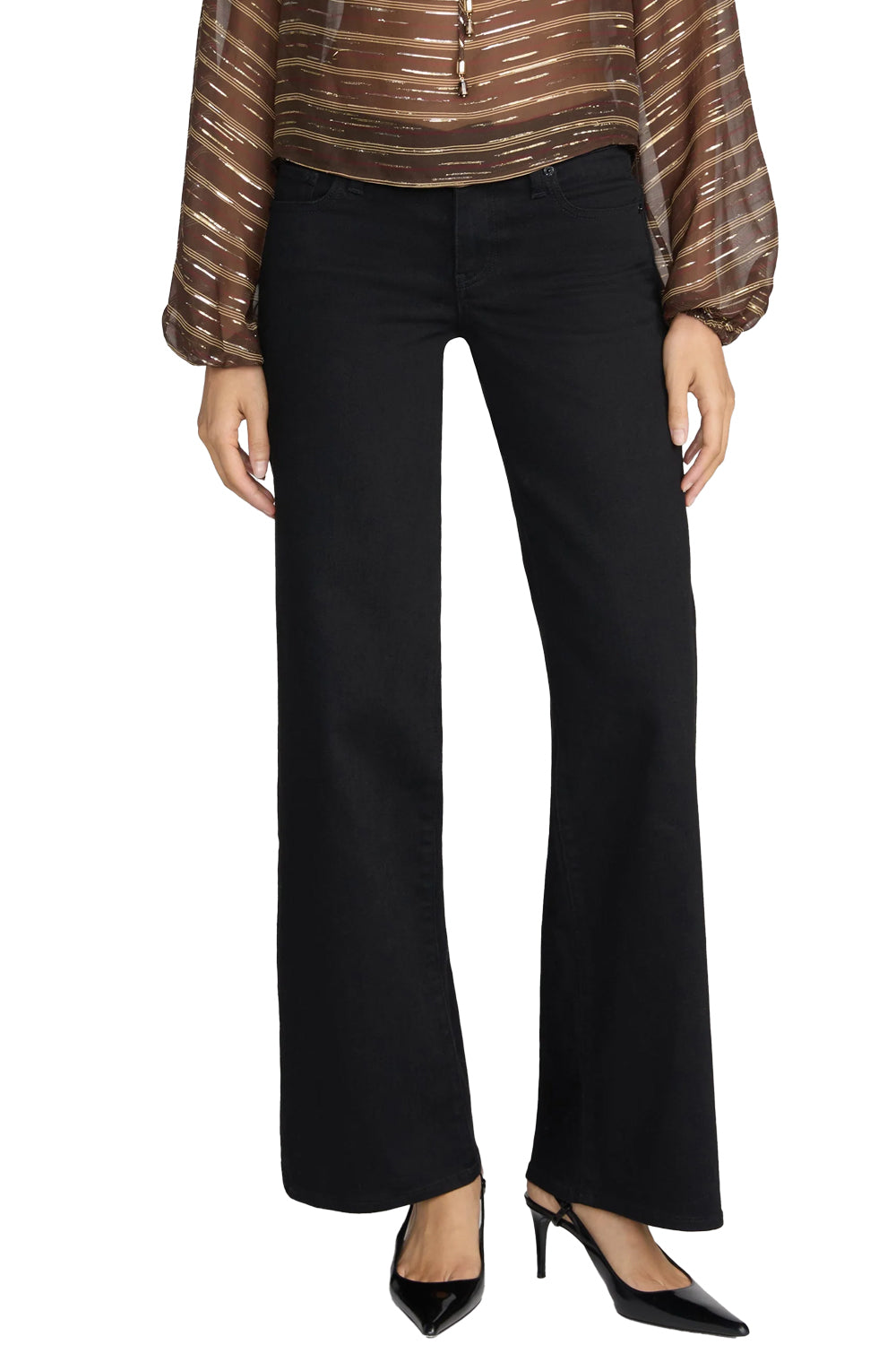 Low Rise Le Slim Palazzo in Black