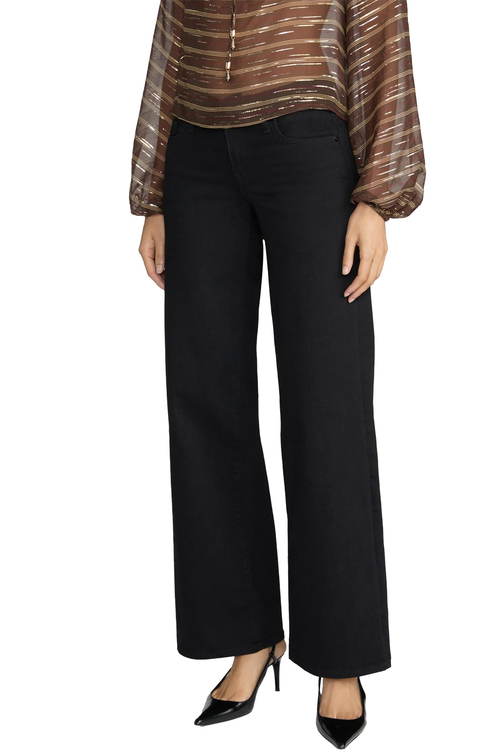 Low Rise Le Slim Palazzo in Black