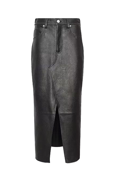 Leather Midaxi Skirt