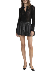 The Open Knit Cardi in Black