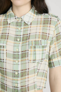 The Utility Shirt in Jade Green Plaid